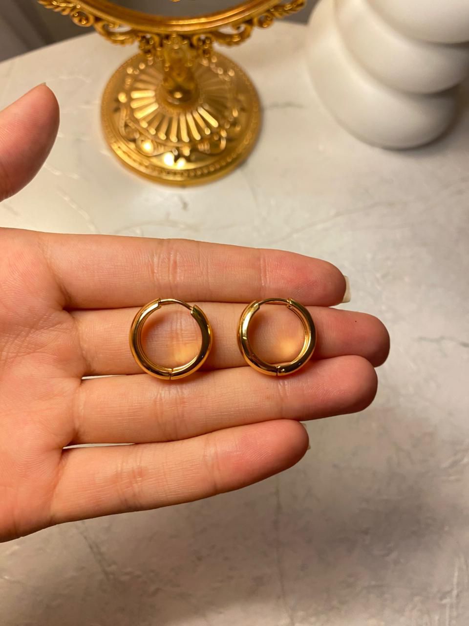hoop earrings