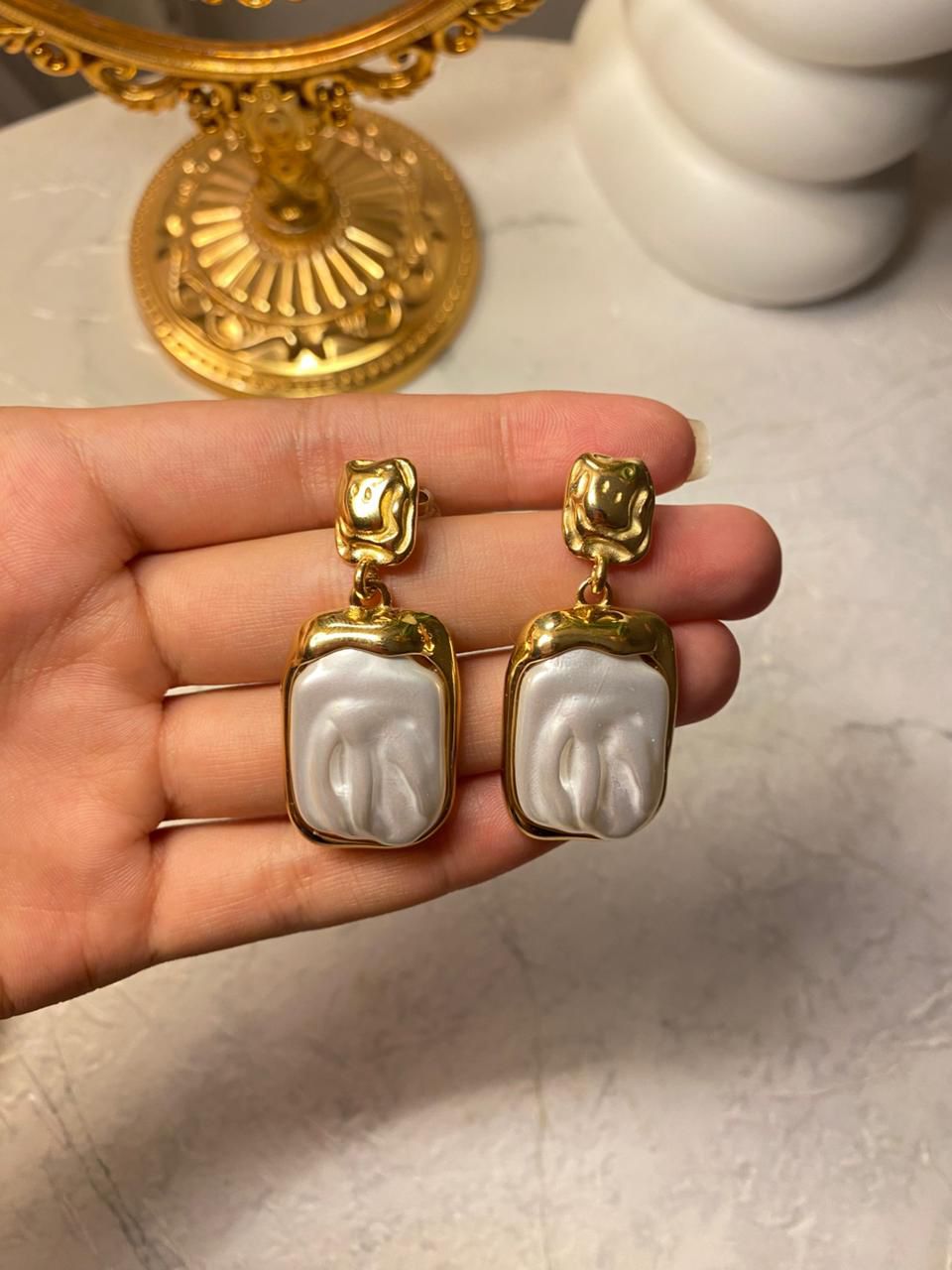 pearl earrings