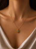 Turquois golden necklace
