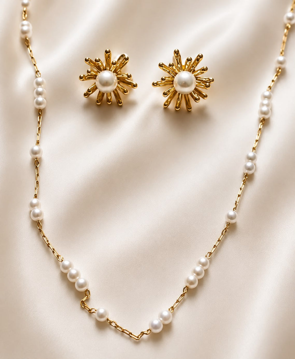 sparling flower earrings